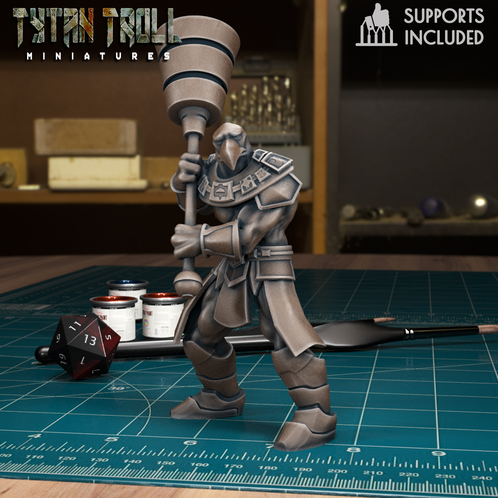 Amber Golem 04 [Pre-Supported]